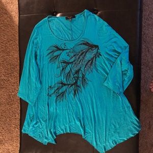 Shark-Hem T-Shirt - Plus Size
